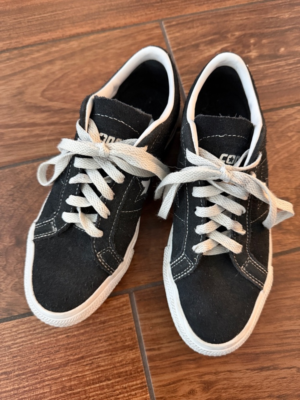 Converse Black Canvas Low-Top Sneakers with White Accents